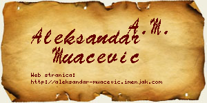 Aleksandar Muačević vizit kartica
